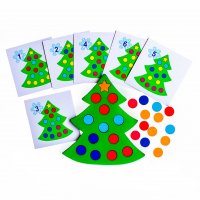 Дидактическая игра мозаика Умная ёлочка